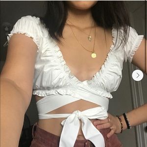 White I AM GIA crop top